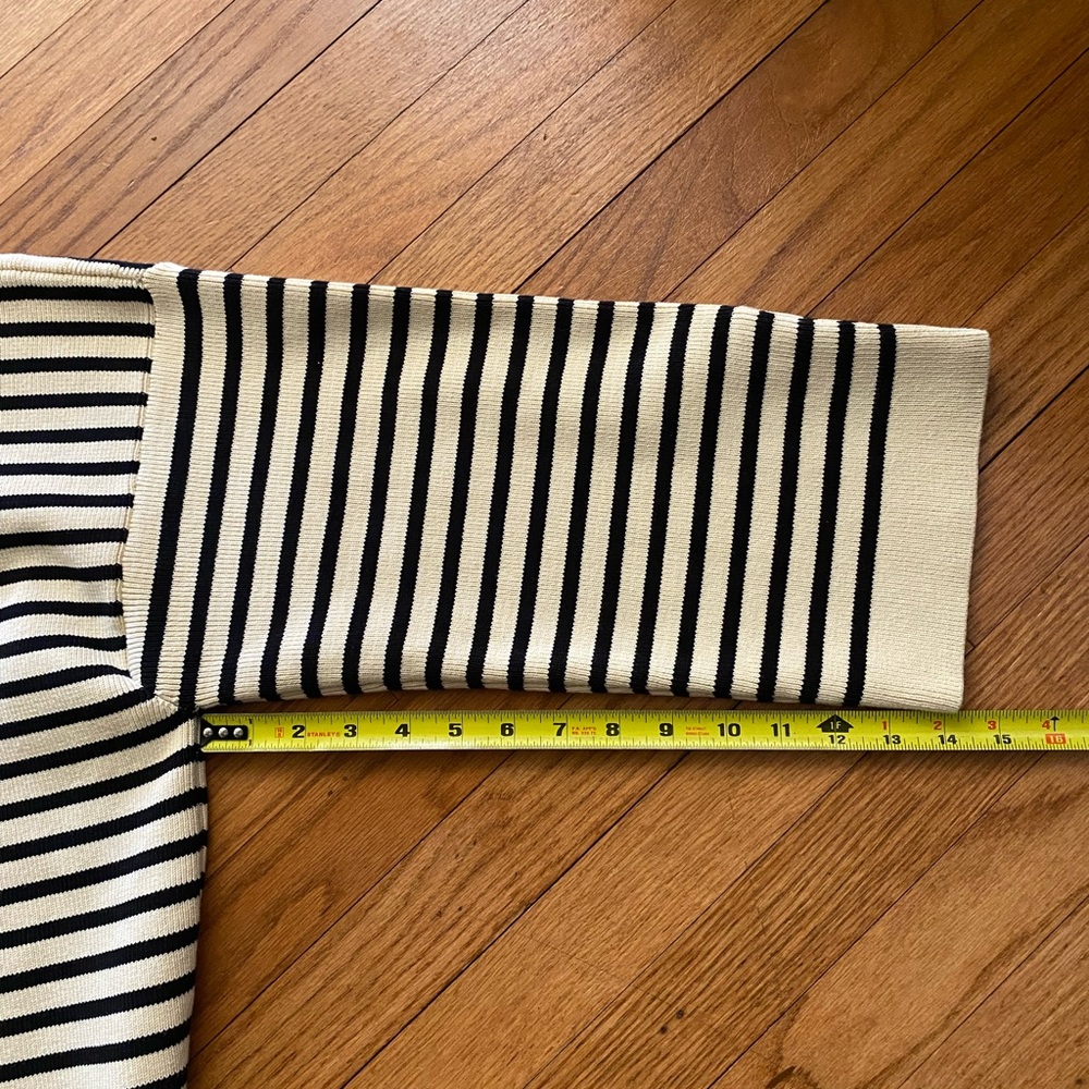 NWT Massimo Dutti STRIPED SWEATER WITH BUTTON DETAILS - Picture 13 of 14